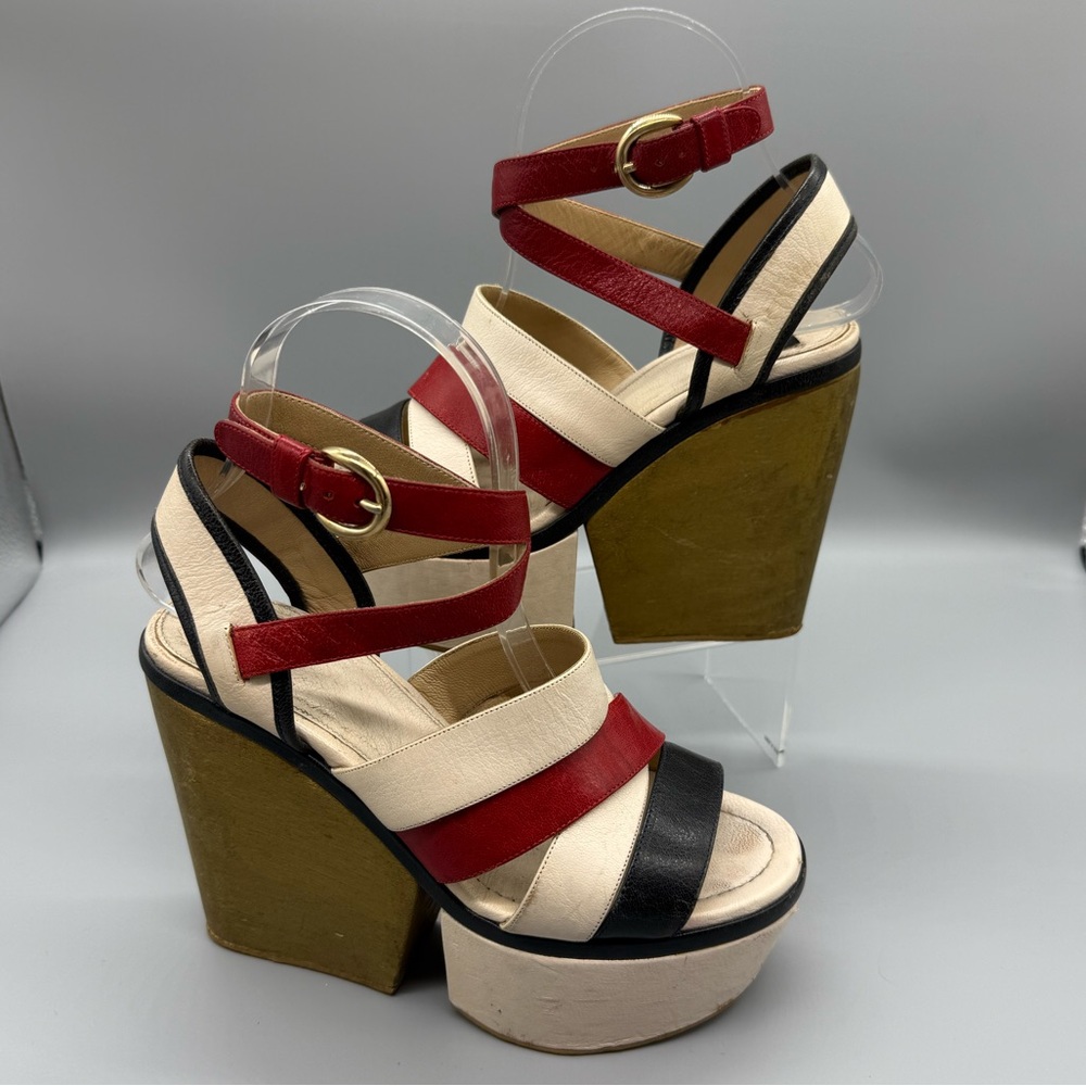 DOLCE GABBANA VINTAGE RARE Women's Platform Wedge Sandals